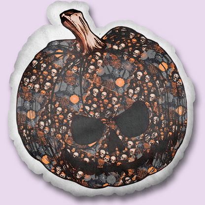 Skull & Pumpkin Crawl Pillow