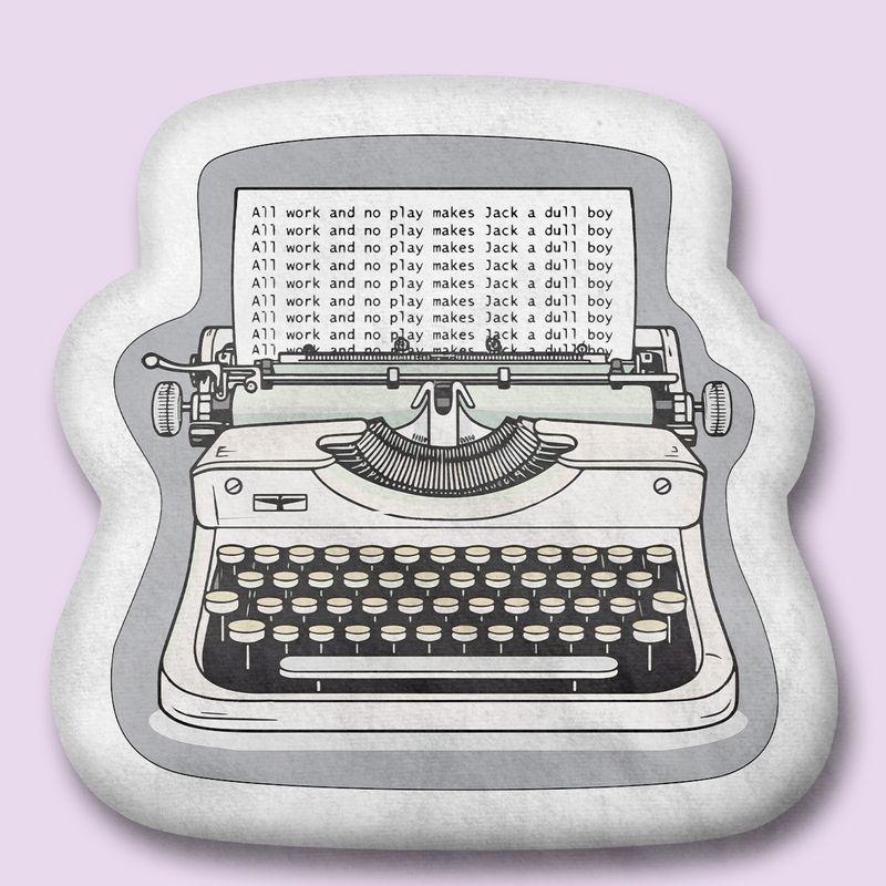 Void Typewriter Terror Pillow